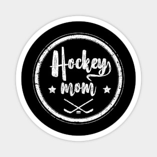 Womens Proud Hockey Mom Distressed Ice Hockey Magnet